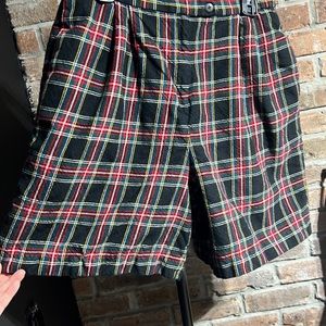 Vintage First FI issue 100% wool pleated shorts